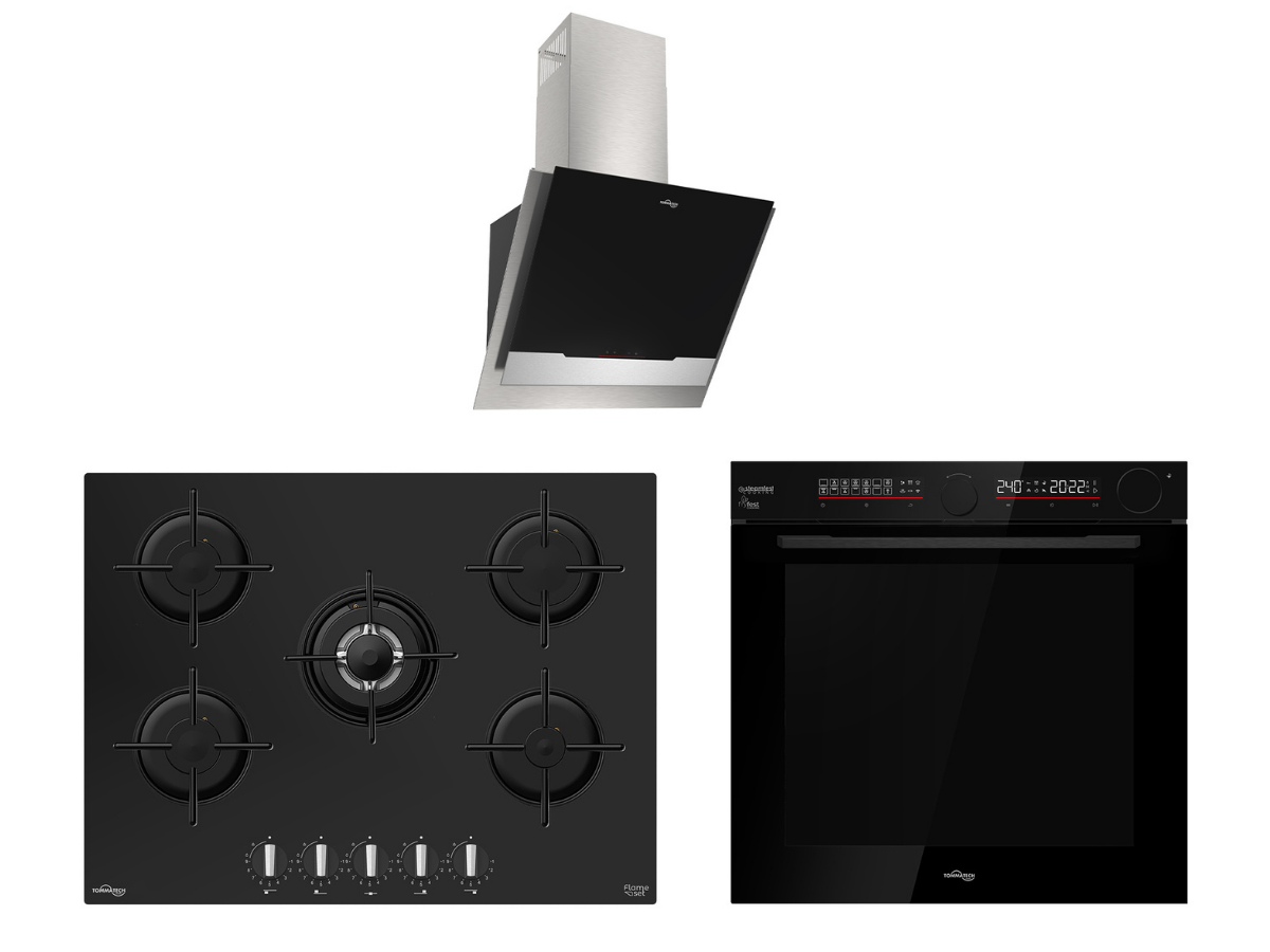 TommaTech TT500 Black Gray Built-in Appliance Set