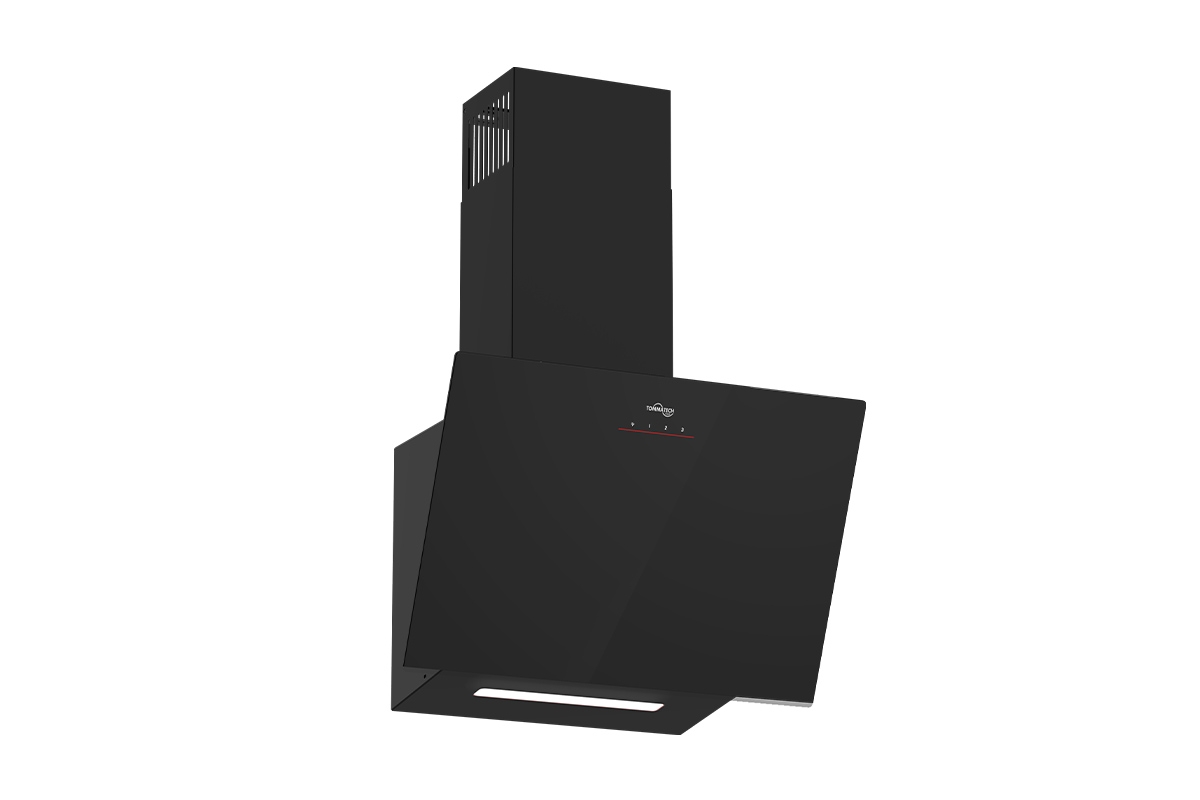 TommaTech TDE6005BG Wall-Mounted Hood 60 cm Black Glass