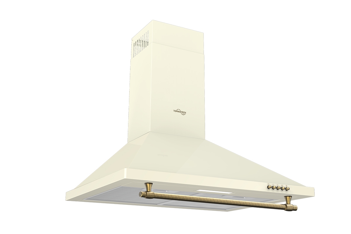 TommaTech TDP6001CM Pyramid Wall-Mounted Hood 60 cm Cream Metal