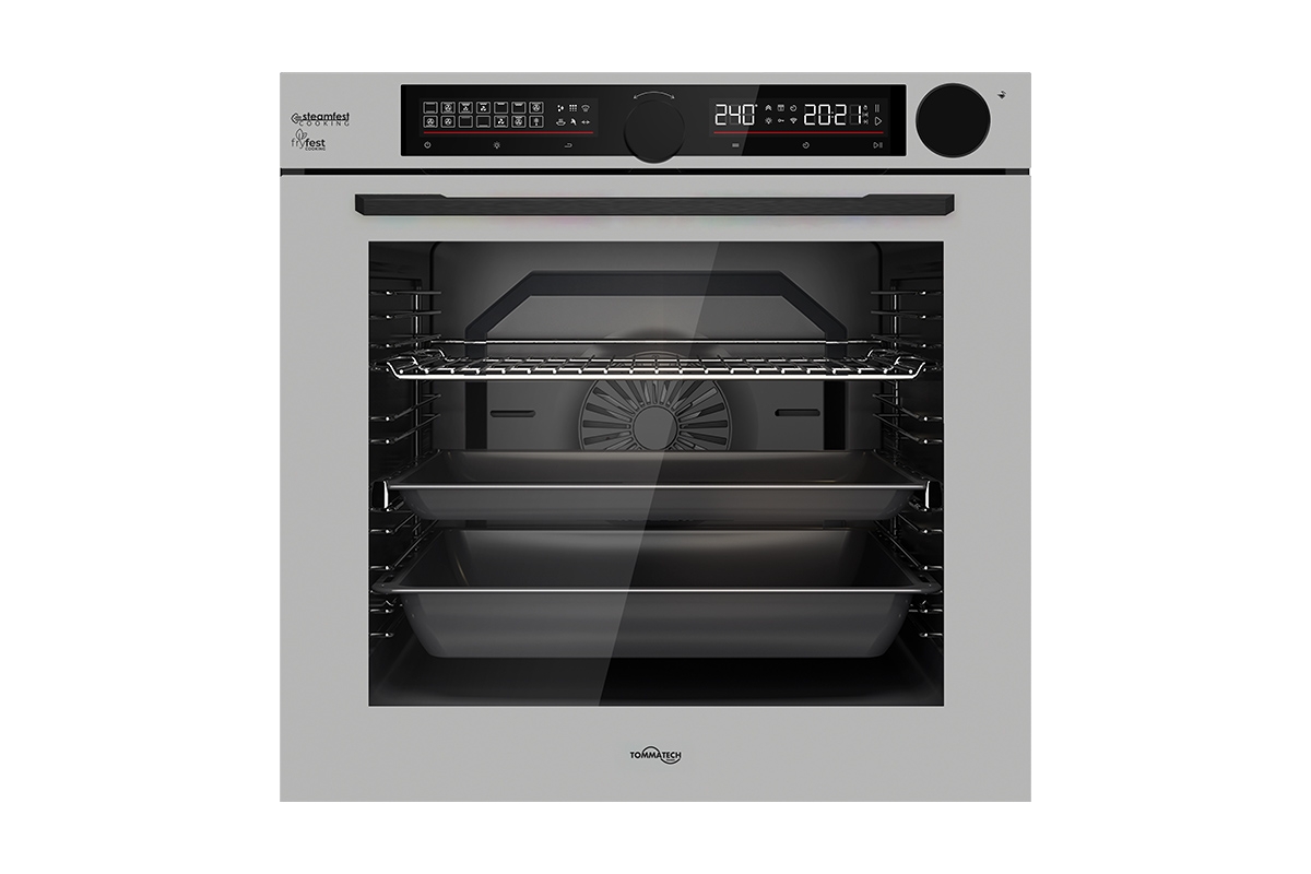 TommaTech TAF6001SS Built-in Electric Oven 60 cm Gray Glass