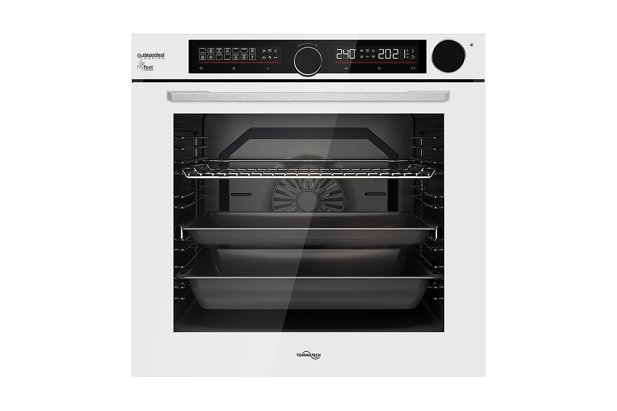 TommaTech TAF6001WS Built-in Electric Oven 60 cm White Glass