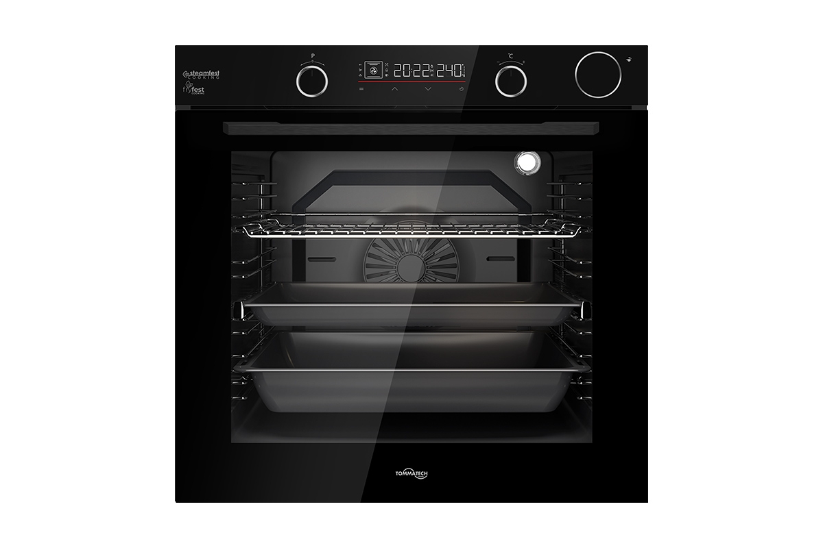 TommaTech TAF6003BSP Built-in Electric Oven 60 cm Black Glass