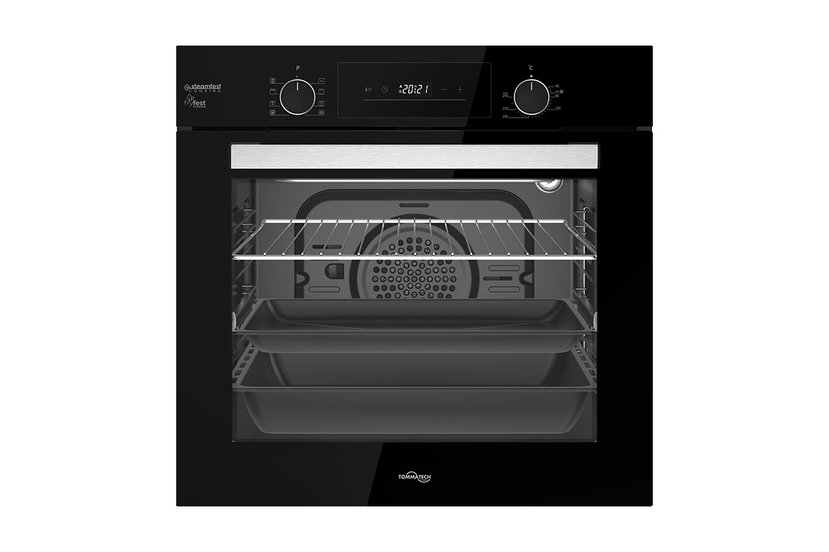 TommaTech TAF6005BS Built-in Electric Oven 60 cm Black Glass