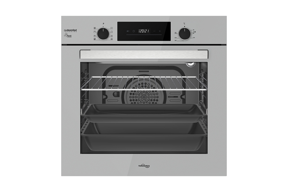 TommaTech TAF6005SS Built-in Electric Oven 60 cm Grey Glass