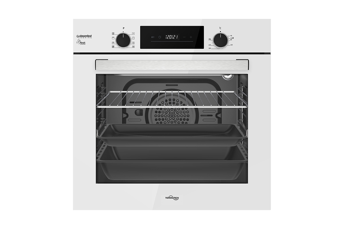 TommaTech TAF6005WS Built-in Electric Oven 60 cm White Glass