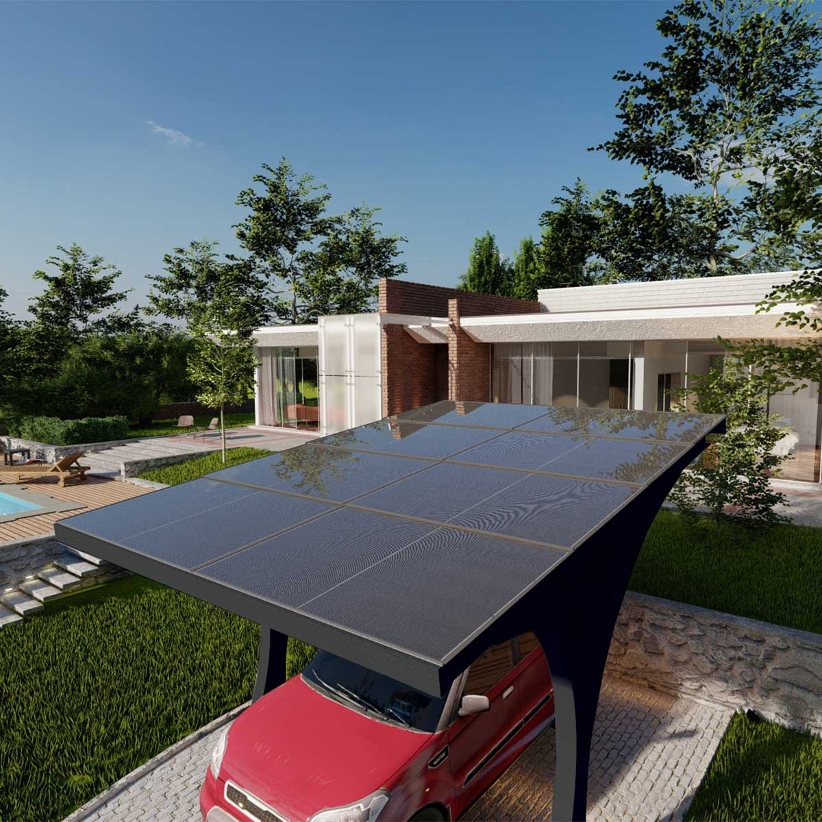 TommaTech TommaTech Solar Carport Paket für ein Fahrzeug