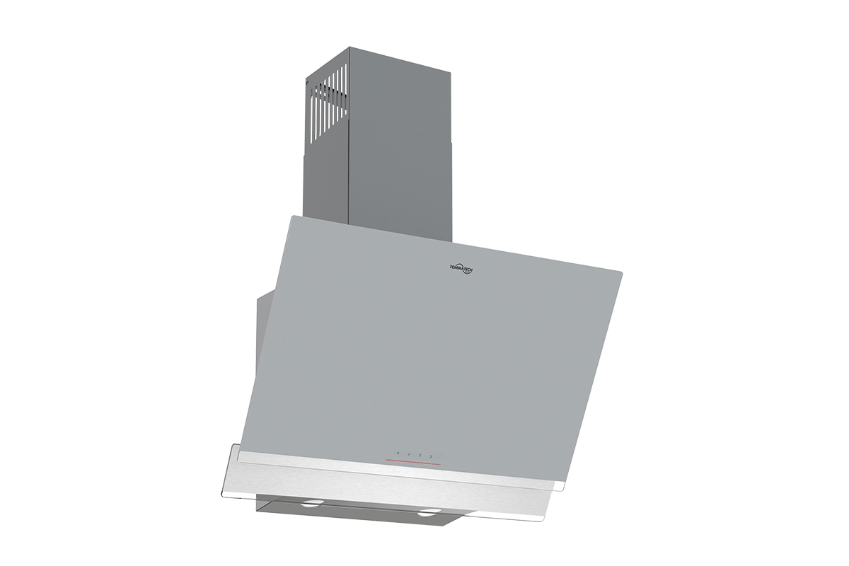 TommaTech TDE6003SG Schräger Dunstabzug 60 Cm Graues Glas