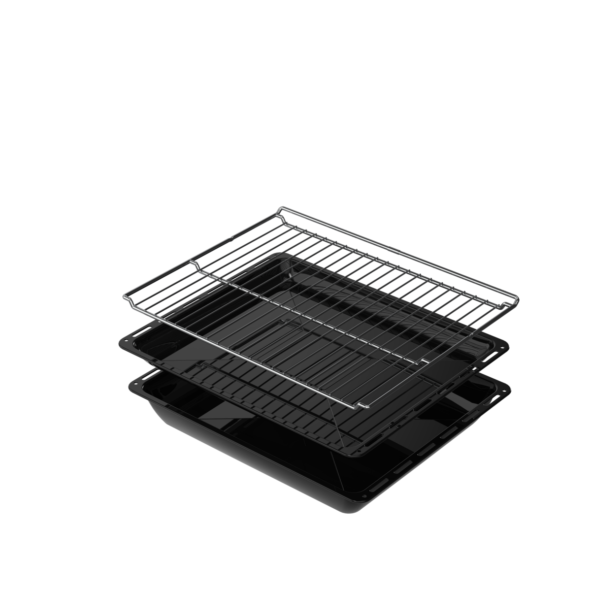 TommaTech TAF6004SSP Einbaubackofen 60 Cm Graues Glas