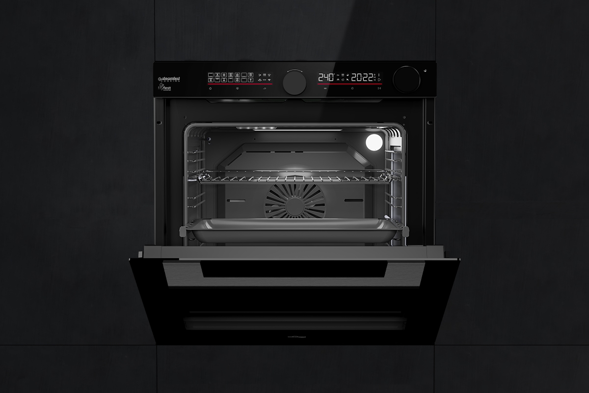 TommaTech TAF6001BS Built-in Electric Oven 60 cm Black Glass