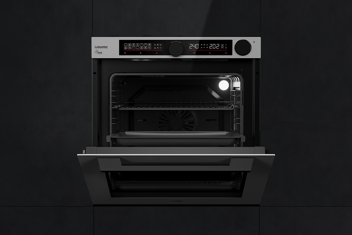 TommaTech TAF6001SS Built-in Electric Oven 60 cm Gray Glass