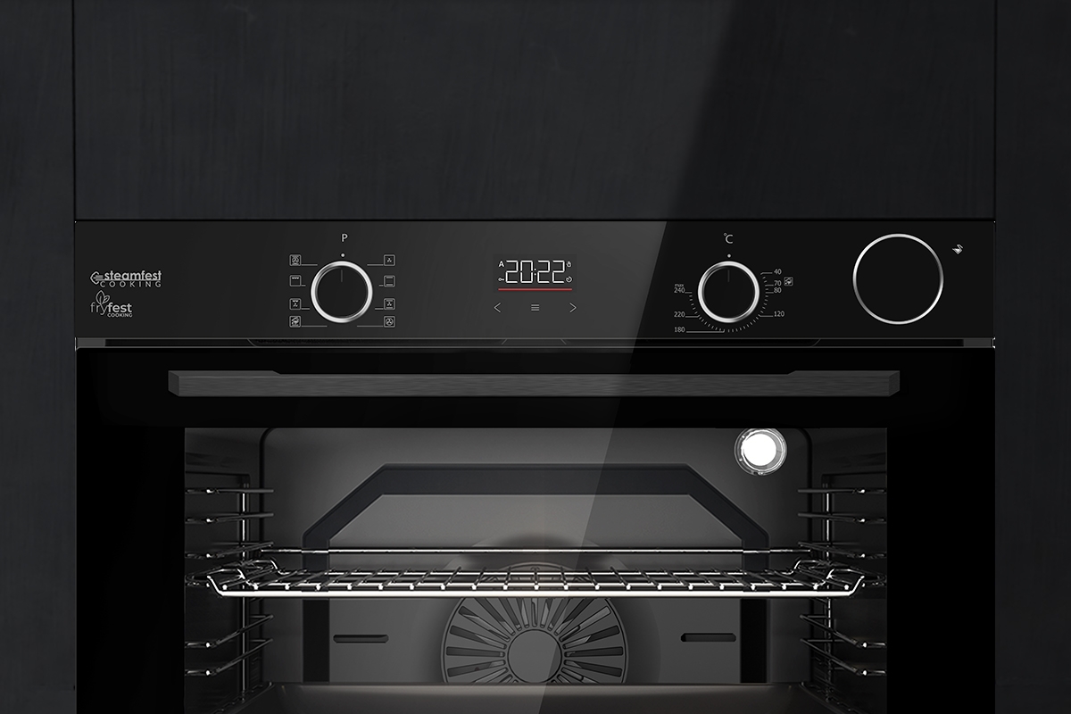 TommaTech TAF6004BSP Built-in Electric Oven 60 cm Black Glass