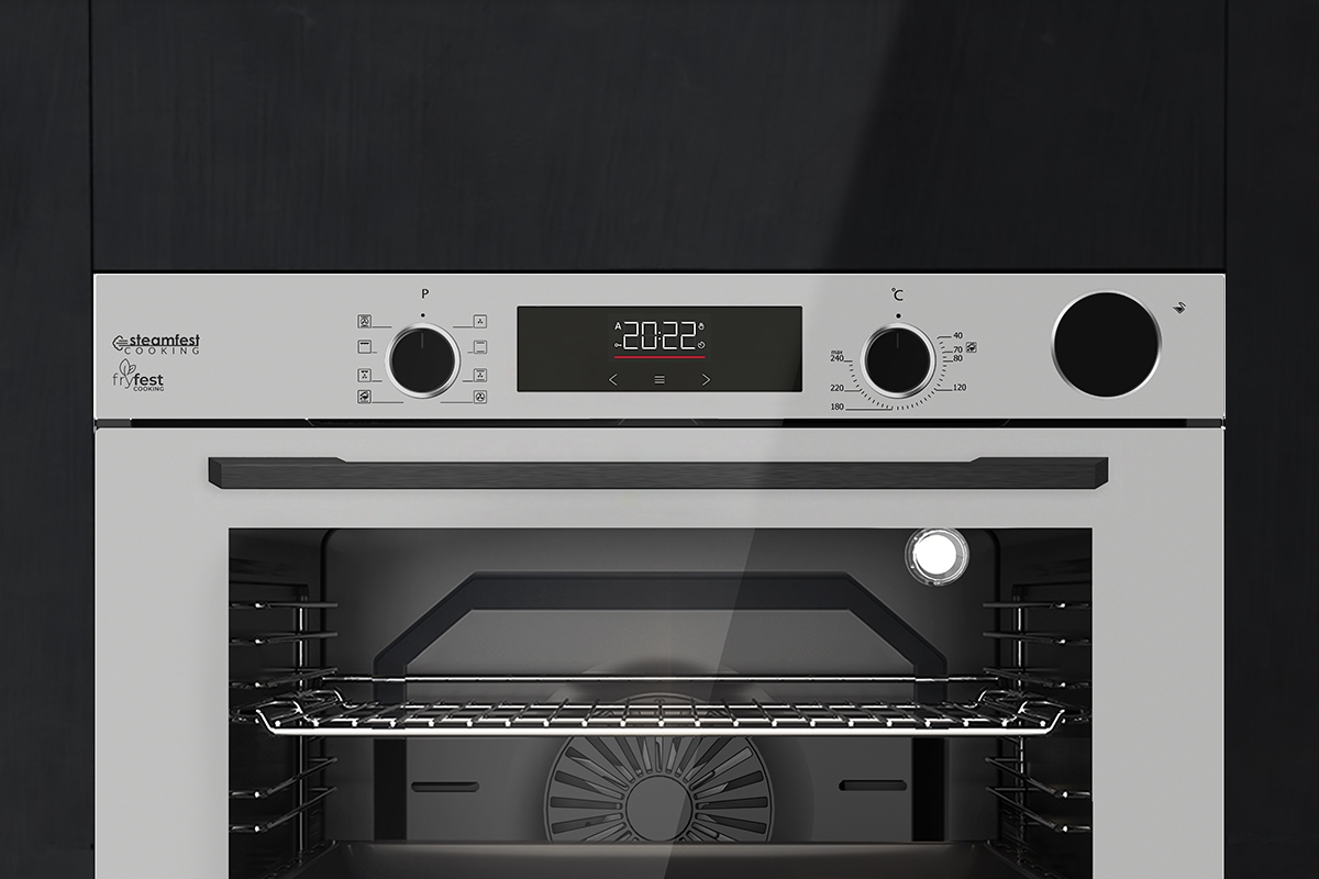 TommaTech TAF6004SSP Built-in Electric Oven 60 cm Gray Glass