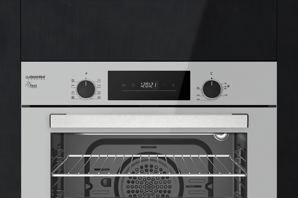 TommaTech TAF6005SS Built-in Electric Oven 60 cm Grey Glass