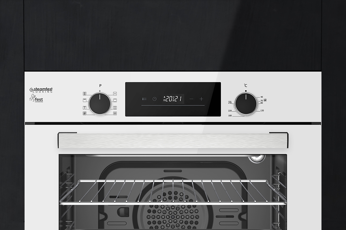 TommaTech TAF6005WS Built-in Electric Oven 60 cm White Glass