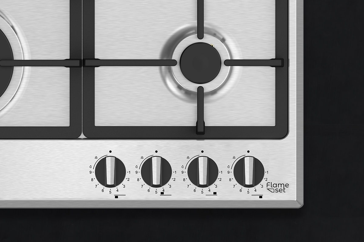 TommaTech TAO6005IM Built-in Gas Hob 60 cm Inox Metal