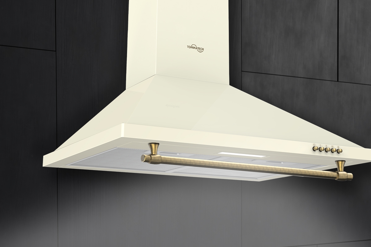 TommaTech TDP6001CM Pyramid Wall-Mounted Hood 60 cm Cream Metal